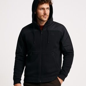 Under Armour Black Full Zip Performance Hoodie Jacket Size Small